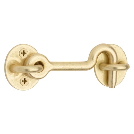 National Hardware National Hardware 4 in. L Brushed Gold Steel Hook and Eye Closure 1 pc N700-154